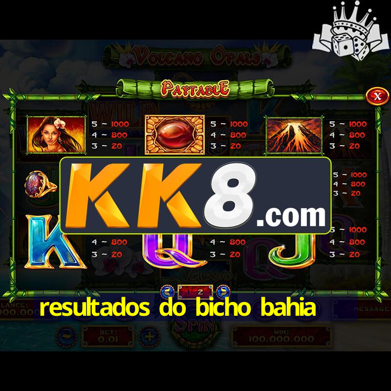 resultados do bicho bahia