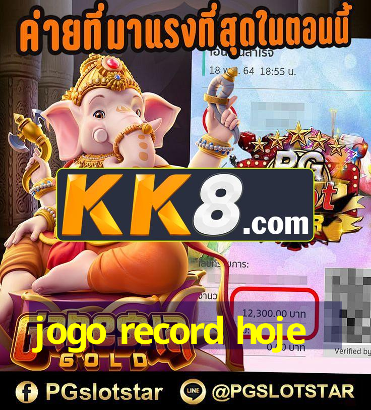 jogo record hoje